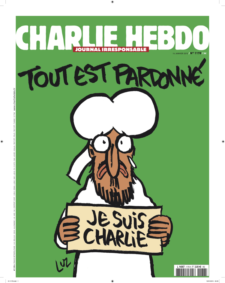Фотография к новости Обложка нового номера Charlie Hebro «украшена» новой карикатурой на Мухаммеда